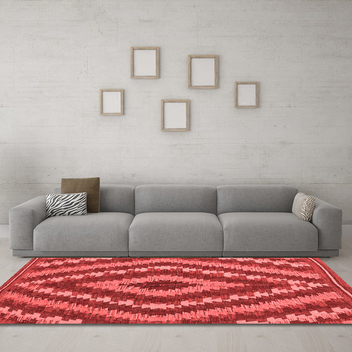 Country Red Washable Rugs