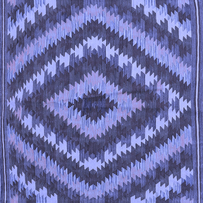 Square Southwestern Blue Country Rug, con1093blu