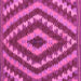 Square Southwestern Pink Country Rug, con1093pnk