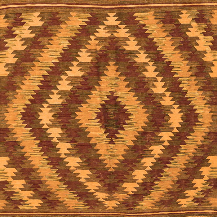 Serging Thickness of Southwestern Orange Country Rug, con1093org