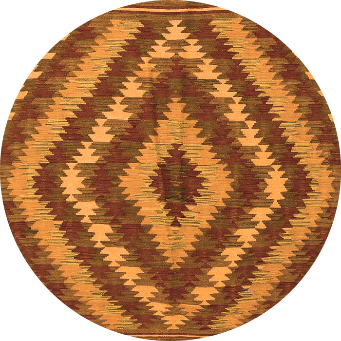 Square Southwestern Orange Country Rug, con1093org