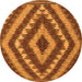 Square Southwestern Orange Country Rug, con1093org