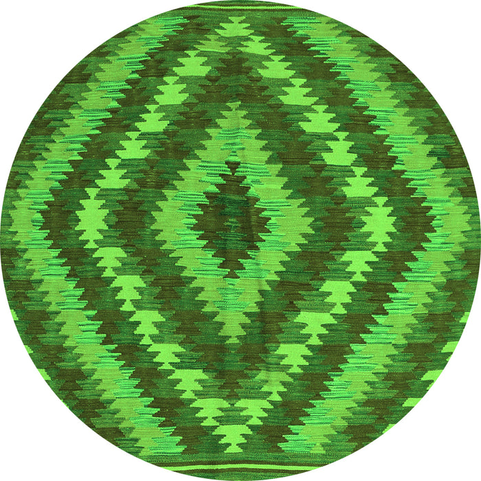 Machine Washable Southwestern Green Country Area Rugs, wshcon1093grn