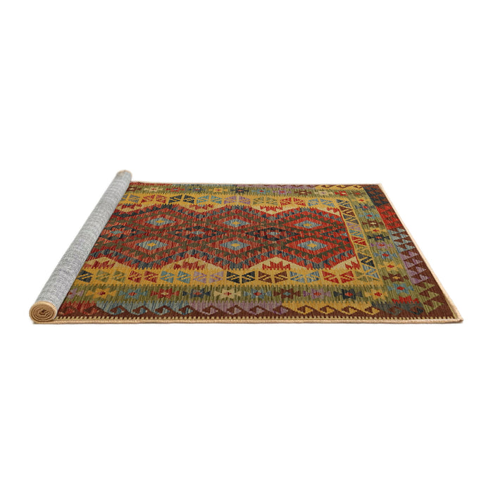 Serging Thickness of Machine Washable Contemporary Tomato Red Rug, wshcon1094