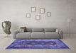 Machine Washable Oriental Blue Traditional Rug in a Living Room, wshcon1094blu