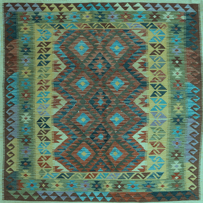 Square Oriental Light Blue Traditional Rug, con1094lblu