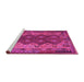 Sideview of Machine Washable Oriental Pink Traditional Rug, wshcon1094pnk