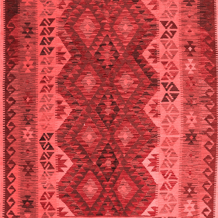 Machine Washable Oriental Red Traditional Rug, wshcon1094red