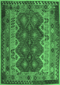 Oriental Emerald Green Traditional Rug, con1094emgrn