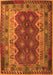 Serging Thickness of Machine Washable Oriental Orange Traditional Area Rugs, wshcon1094org