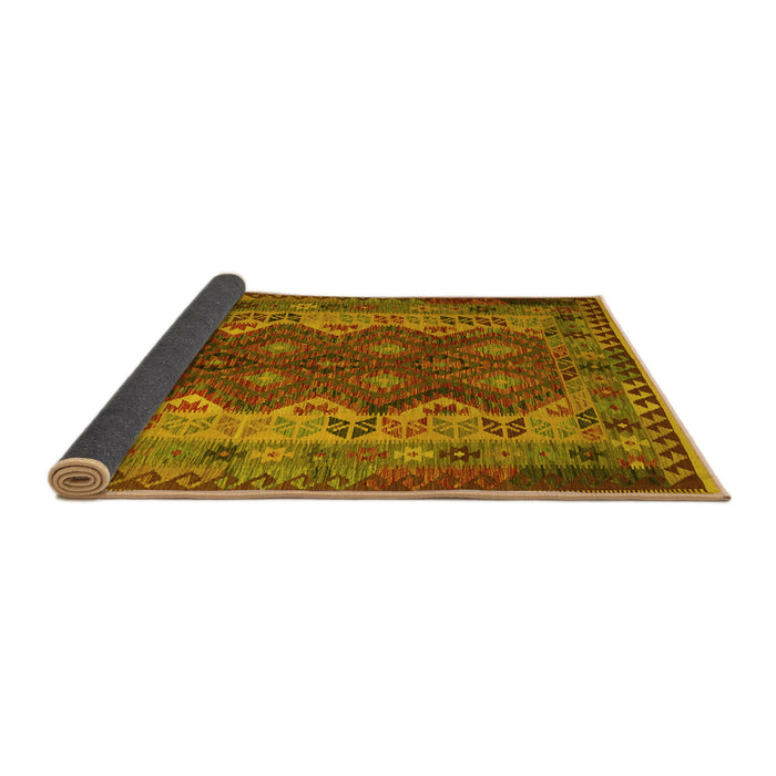 Sideview of Oriental Yellow Traditional Rug, con1094yw