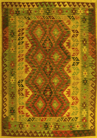 Oriental Yellow Traditional Rug, con1094yw