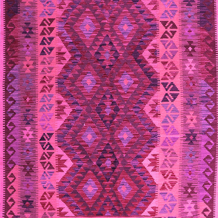 Machine Washable Oriental Pink Traditional Rug, wshcon1094pnk