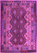 Machine Washable Oriental Purple Traditional Area Rugs, wshcon1094pur