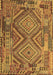 Machine Washable Southwestern Brown Country Rug, wshcon1095brn