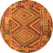 Machine Washable Southwestern Orange Country Area Rugs, wshcon1095org