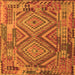 Serging Thickness of Southwestern Orange Country Rug, con1095org