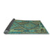 Sideview of Southwestern Light Blue Country Rug, con1095lblu