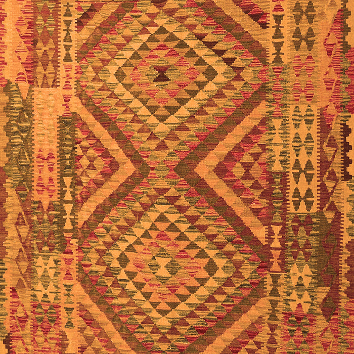 Serging Thickness of Machine Washable Southwestern Orange Country Area Rugs, wshcon1095org