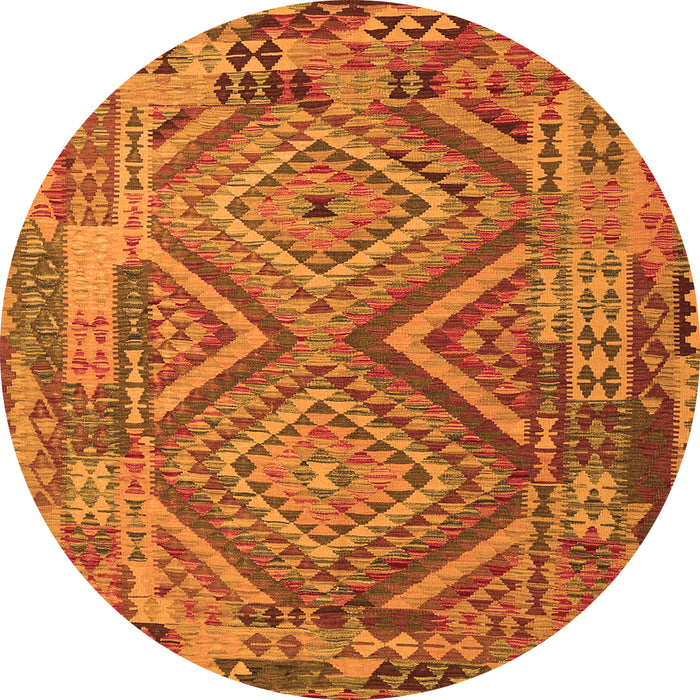 Square Southwestern Orange Country Rug, con1095org