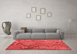 Country Red Washable Rugs