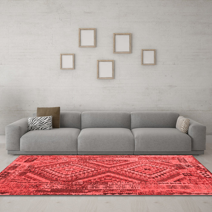 Country Red Washable Rugs