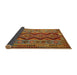 Thickness of Contemporary Mahogany Brown Oriental Rug, con1096