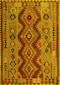 Oriental Yellow Traditional Rug, con1096yw