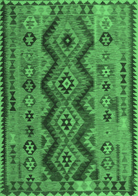 Oriental Emerald Green Traditional Rug, con1096emgrn