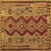 Square Machine Washable Oriental Brown Traditional Rug, wshcon1096brn