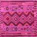 Square Oriental Pink Traditional Rug, con1096pnk