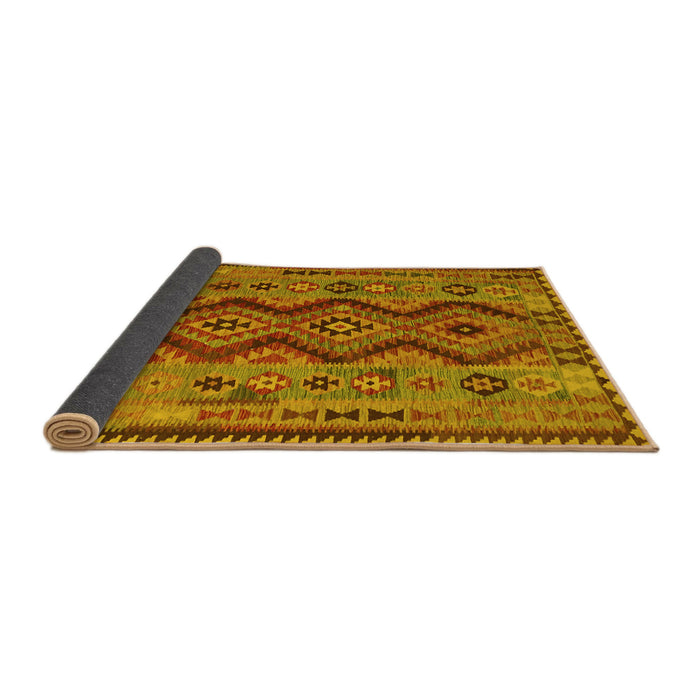 Sideview of Oriental Yellow Traditional Rug, con1096yw