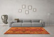 Machine Washable Oriental Orange Traditional Area Rugs in a Living Room, wshcon1096org