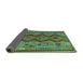 Sideview of Oriental Turquoise Traditional Rug, con1096turq