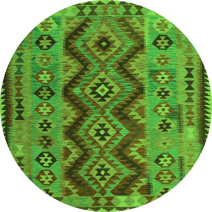 Square Oriental Green Traditional Rug, con1096grn