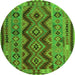 Square Oriental Green Traditional Rug, con1096grn