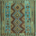 Square Oriental Light Blue Traditional Rug, con1096lblu