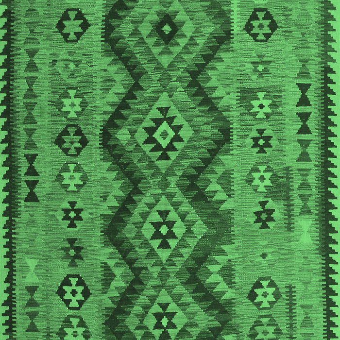 Machine Washable Oriental Emerald Green Traditional Area Rugs, wshcon1096emgrn