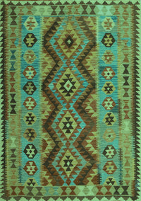 Oriental Turquoise Traditional Rug, con1096turq