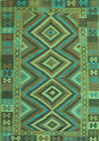 Southwestern Turquoise Country Rug, con1097turq