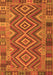 Serging Thickness of Machine Washable Southwestern Orange Country Area Rugs, wshcon1097org