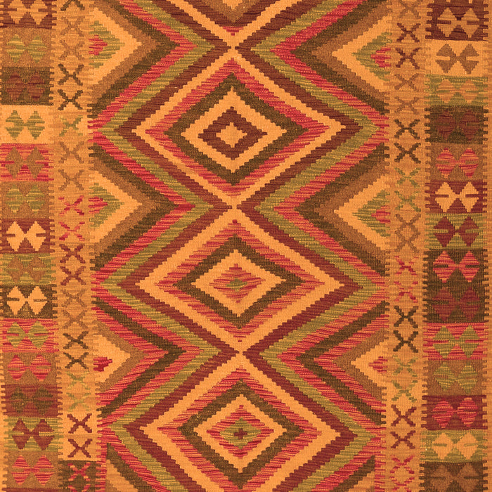 Serging Thickness of Machine Washable Southwestern Orange Country Area Rugs, wshcon1097org