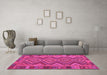 Machine Washable Southwestern Pink Country Rug in a Living Room, wshcon1097pnk