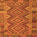 Serging Thickness of Southwestern Orange Country Rug, con1097org