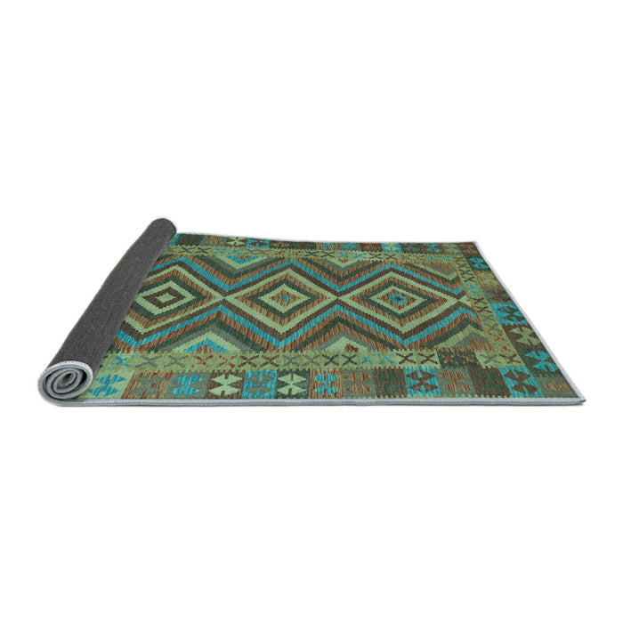 Sideview of Southwestern Light Blue Country Rug, con1097lblu