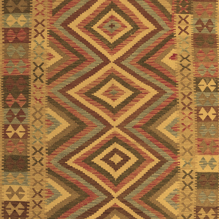 Machine Washable Southwestern Brown Country Rug, wshcon1097brn