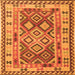 Serging Thickness of Southwestern Orange Country Rug, con1098org