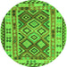 Square Southwestern Green Country Rug, con1098grn