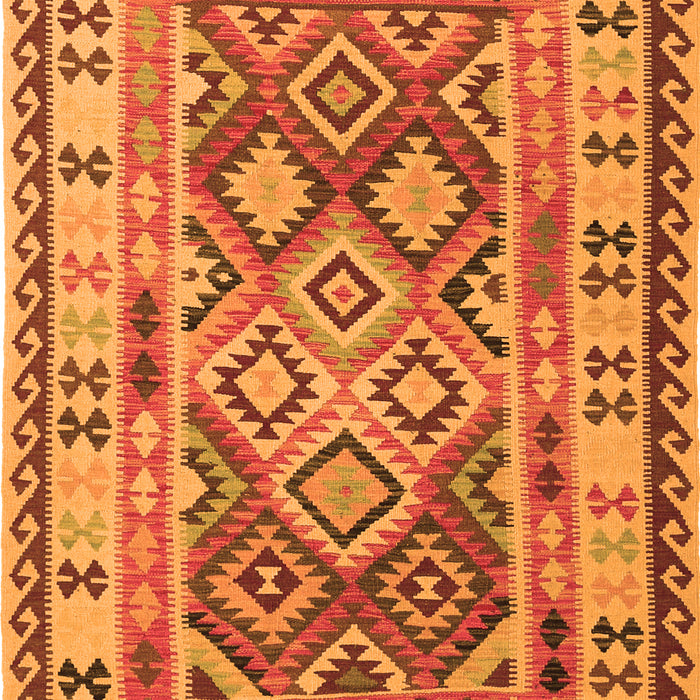 Serging Thickness of Machine Washable Southwestern Orange Country Area Rugs, wshcon1098org