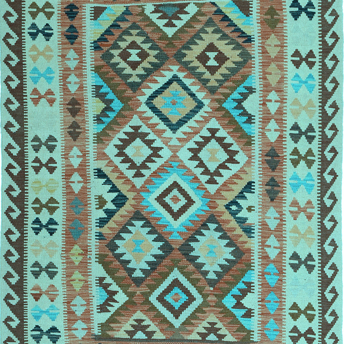 Southwestern Light Blue Country Rug, con1098lblu